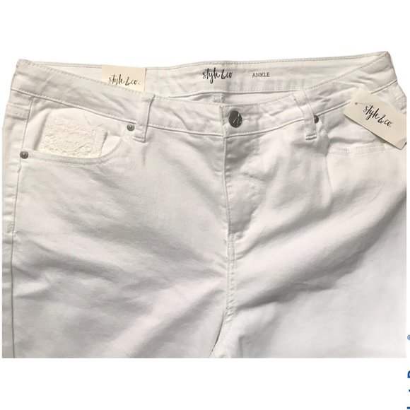 Style & Co Women's Crochet Stretch Ankle Pants NWT - Picture 6 of 8